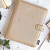 Ring binder from premium faux leather A5 (beige)